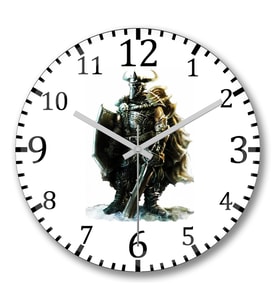 Viking Duvar Saati  Bombeli Gercek Cam