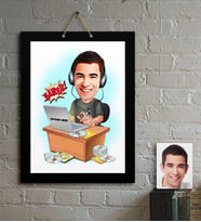 BK Gift Kişiye Özel Bay Gamer Karikatür Ahşap Tablo  1