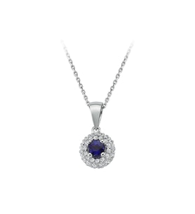 Sirius Safir ve Pırlanta Taşlı Hünkar Mahfili Kolye 0704P0161