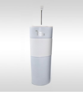 BK Gift Kişiye Özel 3518 French Press Beyaz Paslanmaz Çelik Termos Mug 500 ml