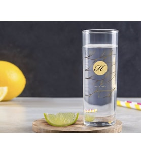 BK Gift Kişiye Özel Renkli Baskılı Baş Harf İsim Tasarımlı Vodka Bardağı-3 (Beyaz)