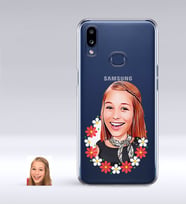 BK Gift Kişiye Özel Bayan Karikatürlü Samsung Galaxy A10s İnce Şeffaf Silikon Telefon Kapağı-51 (Beyaz)