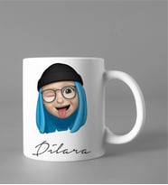 Emoji Kız Stiker Kupası Kişiye Özel
