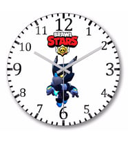 Brawl Stars Karanlık Mecha  Crow Duvar Saati Bombeli Gercek Cam