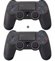 PS 4 Siyah Carbon Fiber DualShock Kol Kaplama 2 Adet Çınar Extreme 