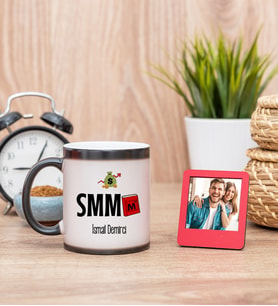 Mali Müşavir Sihirli  Kupa Bardak ve Kırmızı Mini Çerçeve