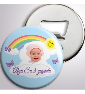 Doğum Günü Güneş Gökkuşağı Açacaklı Magnet