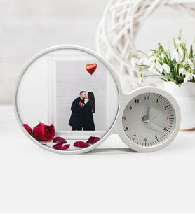 BK Gift Kişiye Özel Sevgililer Günü Fotoğraflı Saatli Sihirli Led Ayna Çerçeve  7