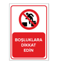 NEW JARGON - Boşluklara Dikkat Edin Levhası - Sac Malzeme 35x50cm