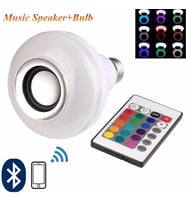 pazariz Bluetooth Hoparlörlü Akıllı LED Ampül Renkli