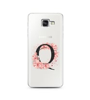Pembe Çiçekli Harf Tasarım Süper Şeffaf Silikon Telefon Kılıfı Samsung A5 (2016)