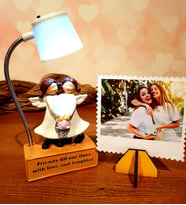 Kişiye Özel Fotoğraflı Best Friends En İyi Dostum Masa Lambası Arkadaşa Hediye