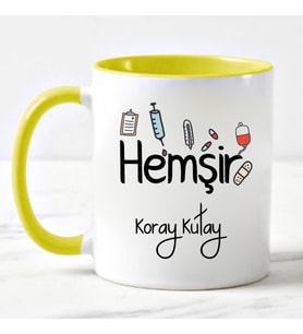 Hemşir Kupa Bardağı Sarı