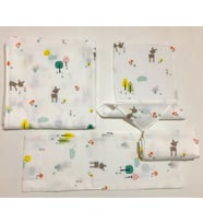 Müslin Bezi Bebek Set 5 Parça Bambi Figürlü
