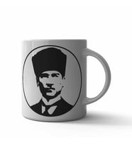 Atatürk Kalpaklı Silüet Kupa (Çok Renkli)