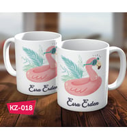 Kişiye Özel İsimli Flamingo Hediye Kupa Bardak