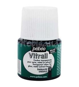 Pebeo Vitrail Şeffaf Cam Boyası 45ml Zümrüt Yeşili 13