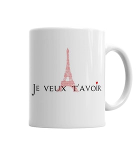 Je Veux t'Avoir Kupa Bardak Porselen