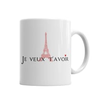 Je Veux t'Avoir Kupa Bardak Porselen