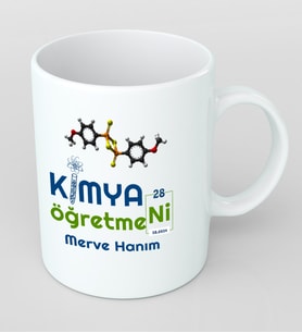 Kişiye Özel Kimya Öğretmeni Kupa Bardak