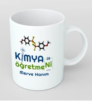 Kişiye Özel Kimya Öğretmeni Kupa Bardak