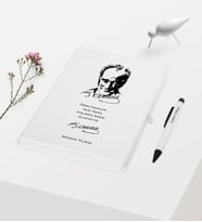 BK Gift Kişiye Özel Atatürk Temalı Beyaz Defter Kalem Hediye Seti - 2
