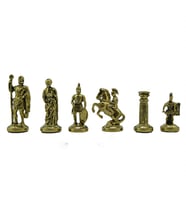 (Sadece Satranç Taşı İsteyene) Gifthome, Orta, Metal, Parlak, Roma Figürlü Satranç Taşı (Çok Renkli)