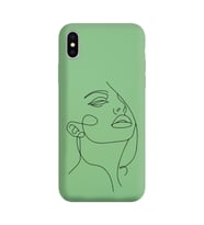 Iphone X Çizgi Tasarımlı Yeşil Lansman Telefon Kılıfı