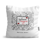 BK Gift Kişiye Özel Öğretmenimi Seviyorum  Yastık