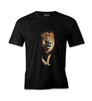 Aslan 2  Siyah Erkek Tshirt