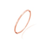 Gümüş Bilezik Taşsız Sade Rose Gümüş Bileklik Bayan Bilekliği BLK-357