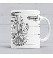 Star Wars Melennium Falcon Kupa Bardak Porselen