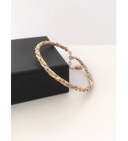 GÜMÜŞ ROSE ALTIN KAPLAMALI ZİNCİR SARMAL DORİKA DORİSSA BİLEZİK BİLEKLİK (Gold)