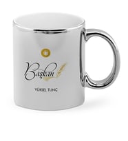 BK Gift Kişiye Özel Mesleki Başkan Krom Kupa Bardak  3