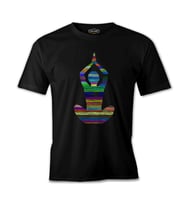 Yoga - Lines Siyah Erkek Tshirt