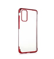 Galaxy A02S Kılıf Zore Dört Köşeli Lazer Silikon Kılıf (Kırmızı)