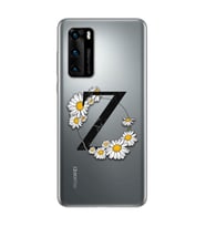 Papatya Harf Tasarım Süper Şeffaf Silikon Telefon Kılıfı Huawei P40 Pro Z-Harfi