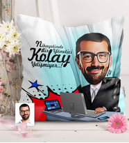 BK Gift Kişiye Özel Bay Genel Müdür Karikatürlü  Yastık  1