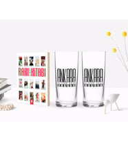 BK Gift Kişiye Özel Renkli Baskılı Ankara Tasarımlı Turistik İkili Rakı Bardağı ve Rakı Cep Kitabı Hediye Seti-1 (Model 1)
