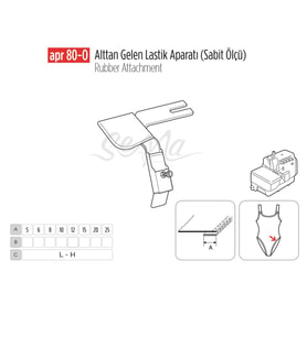Alttan Gelen Lastik Reçme Bağlantılı Aparat Ayarlı 30mm / APR 80-0