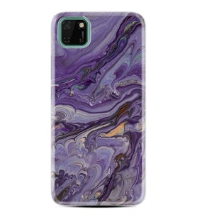 Kılıfland Huawei Y5P Kılıf Silikon Resimli Kapak Abstract Purple Stok 1070