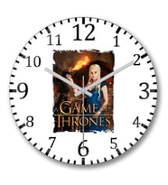 Games of Thrones Duvar Saati Bombeli Gercek Cam