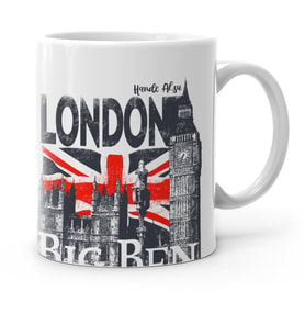 BK Gift Kişiye Özel London Tasarımlı Beyaz Kupa Bardak  3