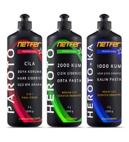 Netfer 3'lü Orta Kalın Pasta Cila Set - 3x1 L
