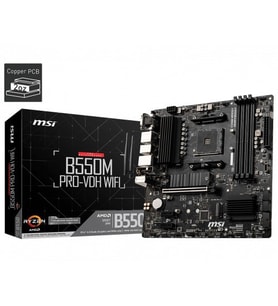 MSI B550M PRO-VDH WIFI DDR4 M2 PCIe NVME HDMI DP PCIe 16X v4.0 AM4 mATX