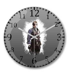 A Tribute to Leon Kennedy Onesie Duvar Saati Bombeli Gercek Cam