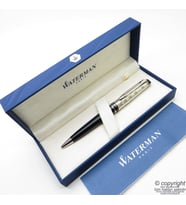 Waterman Expert 3 Deluxe Siyah CT Tükenmez Kalem + Deri Kılıflı Hediyelik Set İsme Özel Kalem Hediye Kalem (Renksiz)