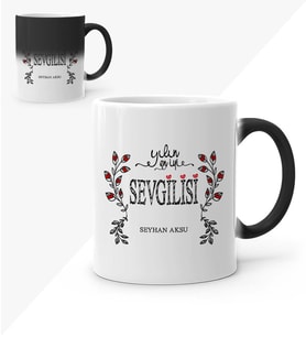 BK Gift Kişiye Özel Yılın En İyi Sevgilisi Sihirli Kupa Bardak