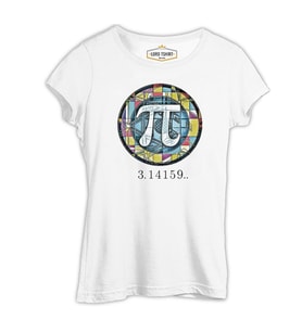 Matematik - Pi 15 Beyaz Kadın Tshirt