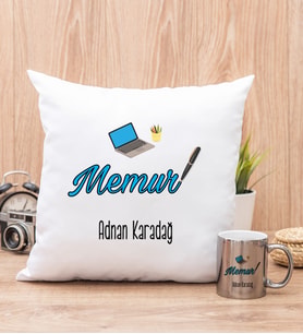 Memur Yastık ve Silver Kupa Bardak